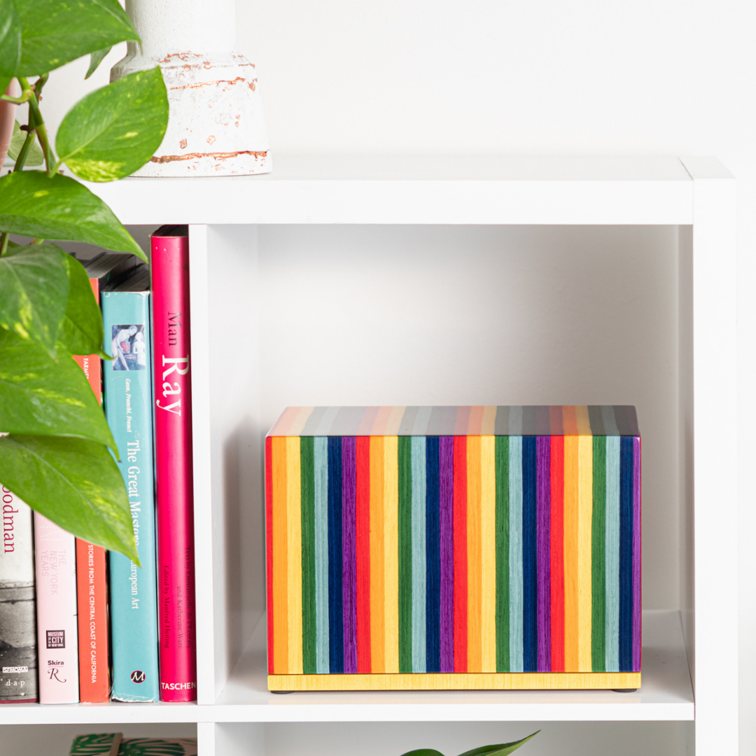The Hudson Pet Urn in Vibrant Multicolor