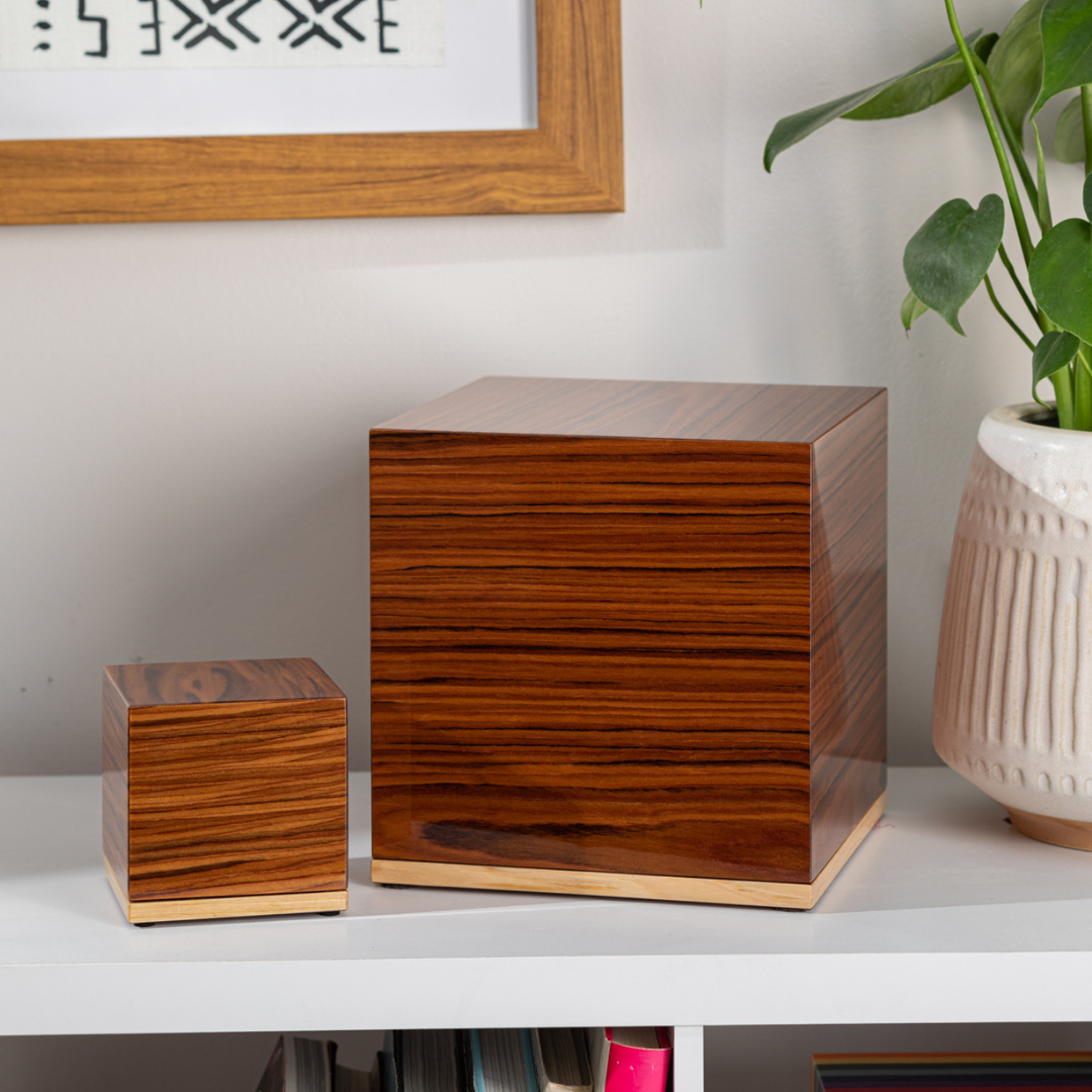 The Madison Pet Urn in Warm Brown