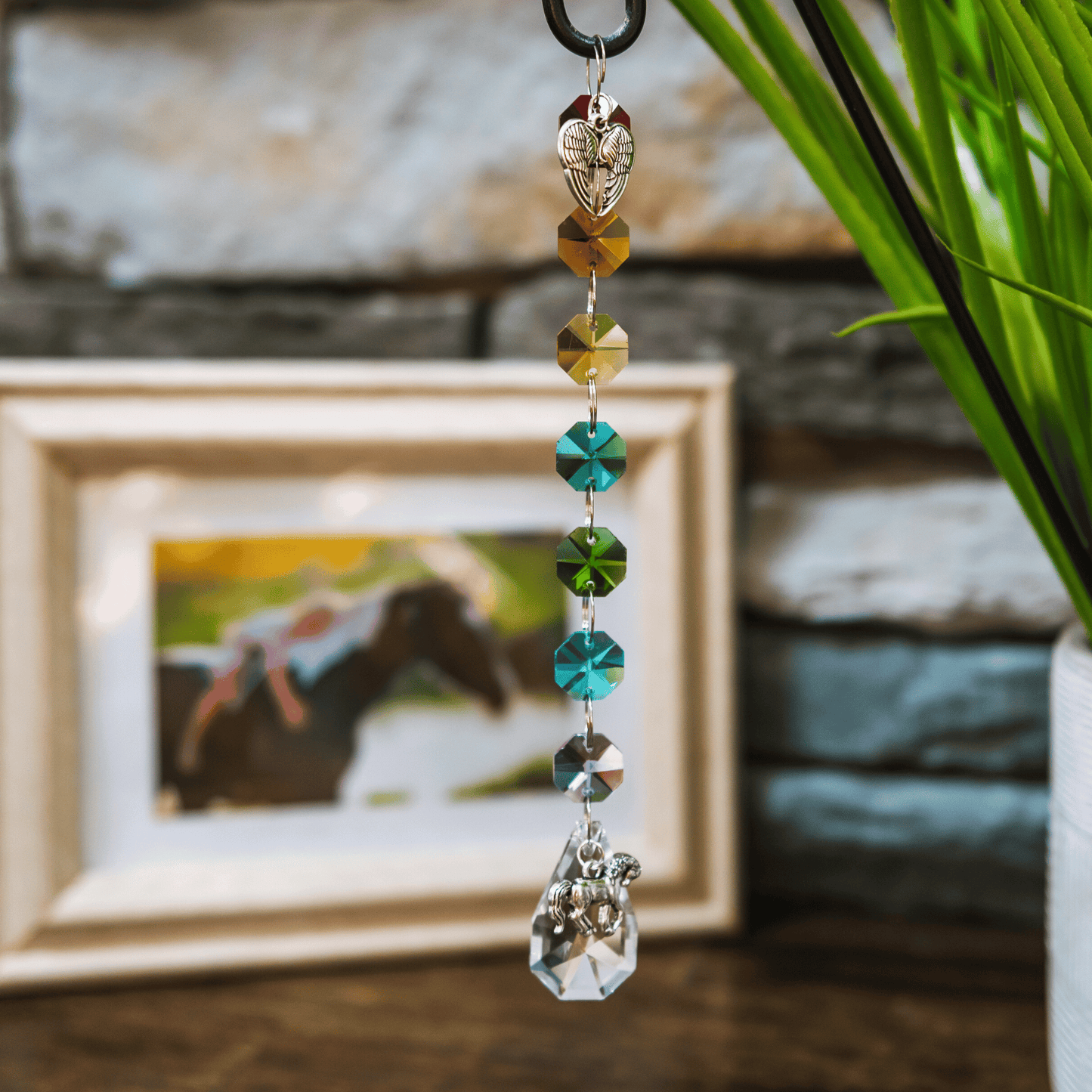 Crystal Rainbow Pet Memorial Suncatcher - Horses
