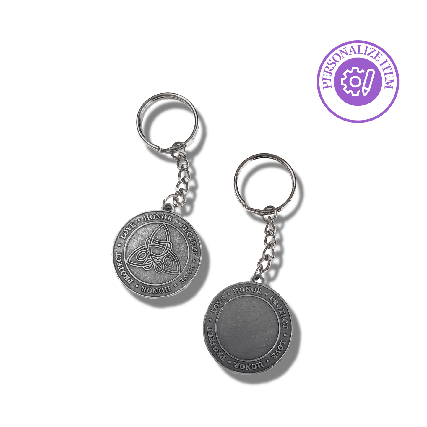 Celtic Knot Pawprint Keychain