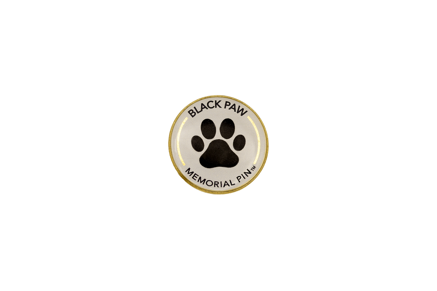 Black Paw Pet Loss Memorial Pin
