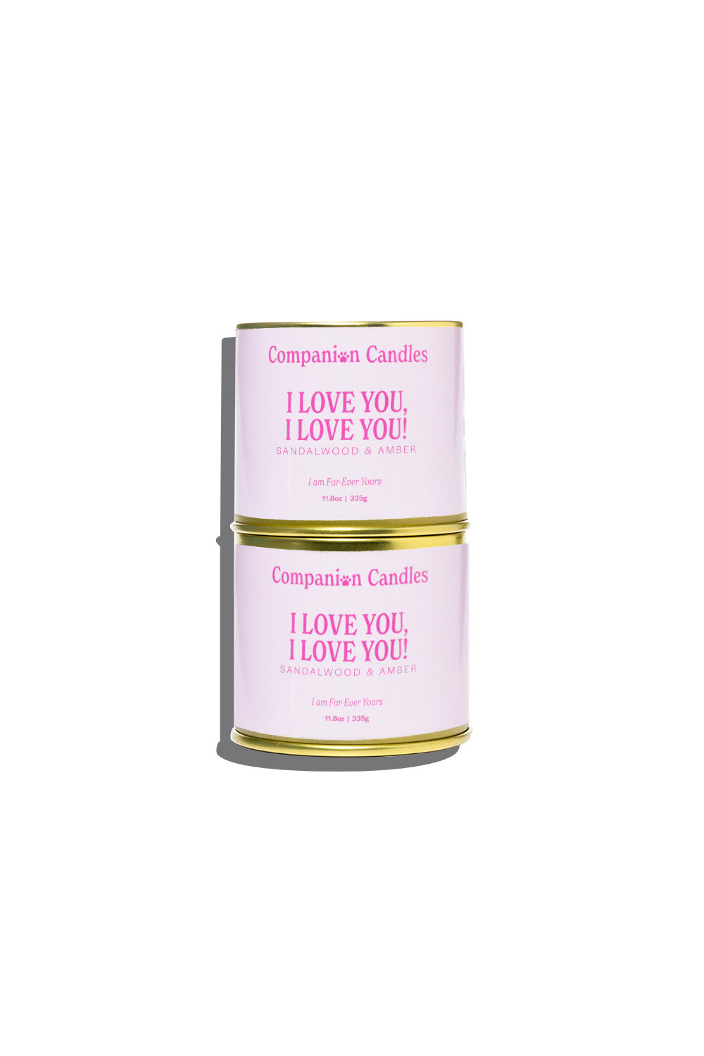 I Love You Double Time Pet-Safe Candle