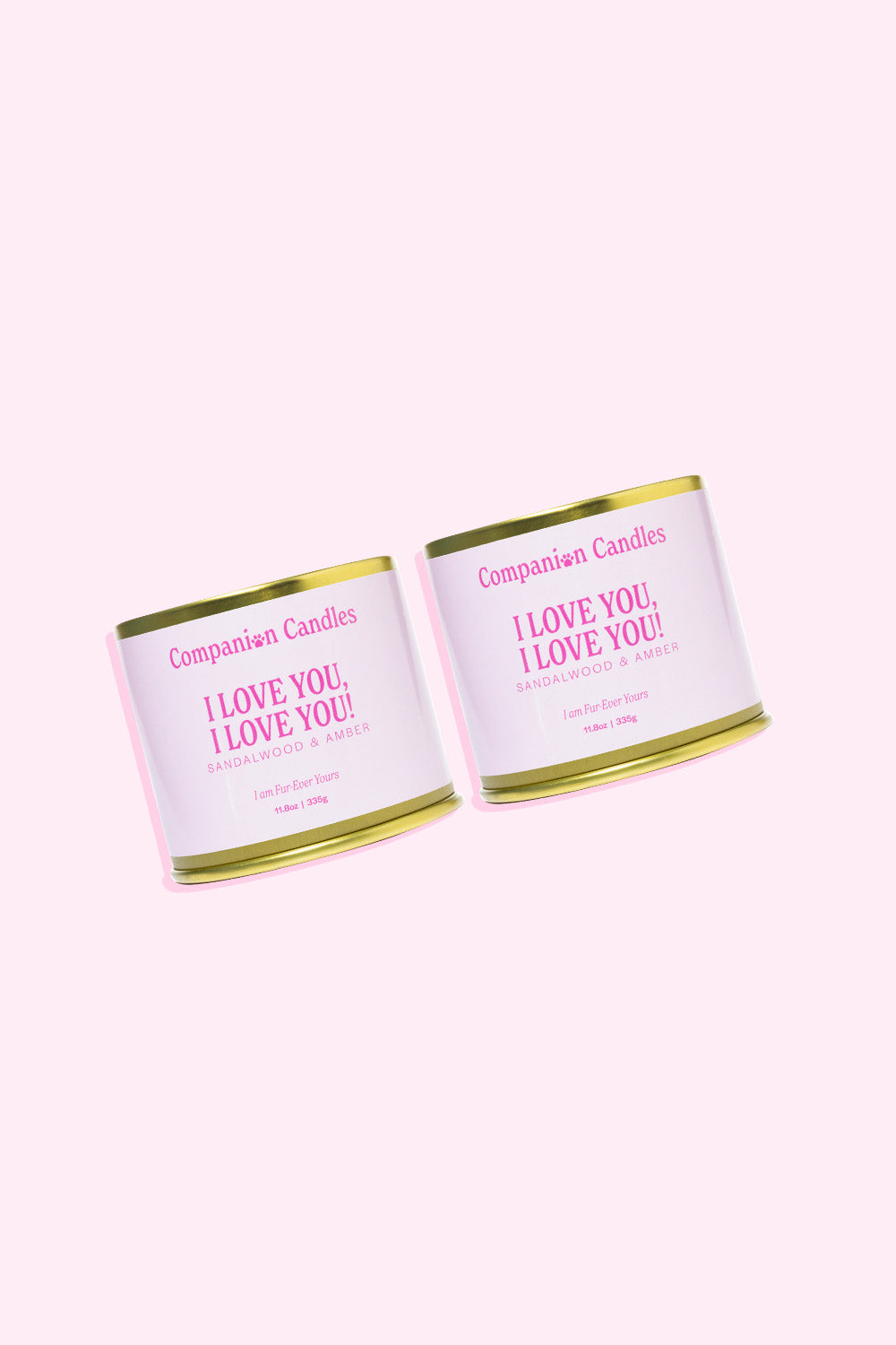 I Love You Double Time Pet-Safe Candle