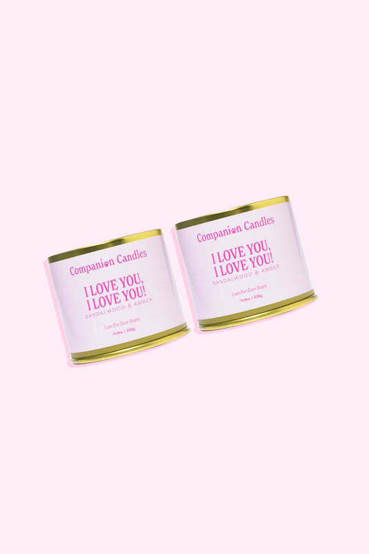 I Love You Double Time Pet-Safe Candle