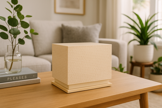 The Thompson Pet Urn in Cream