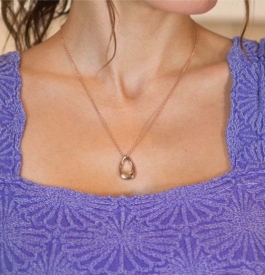 The Hollow Teardrop Pet Cremation Necklace