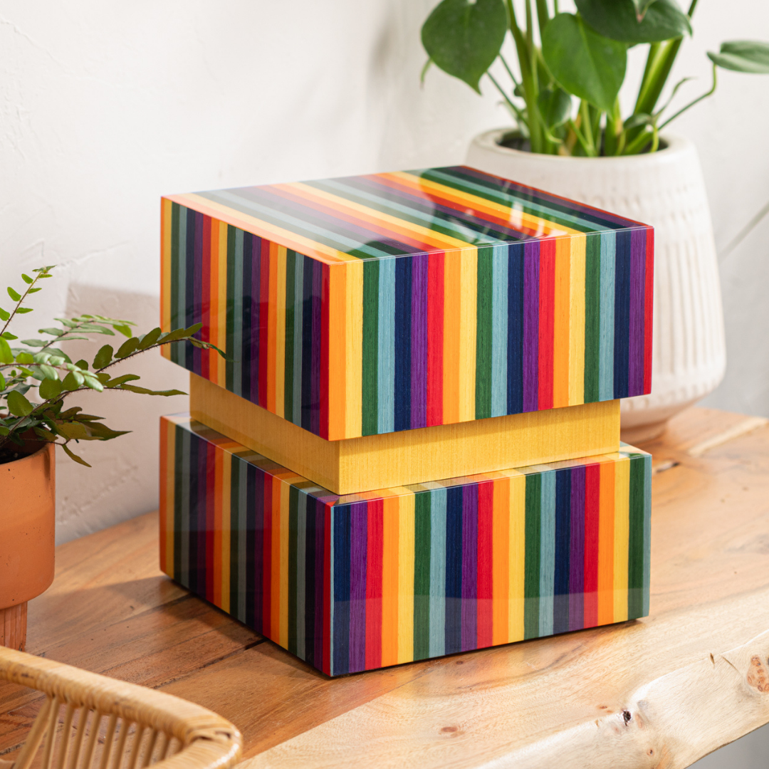 The Stanton Pet Urn in Vibrant Multicolor