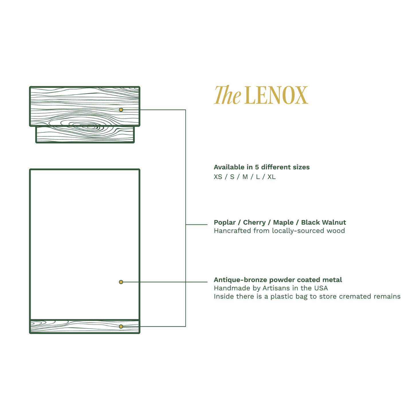 The Lenox Pet Urn in Cherry