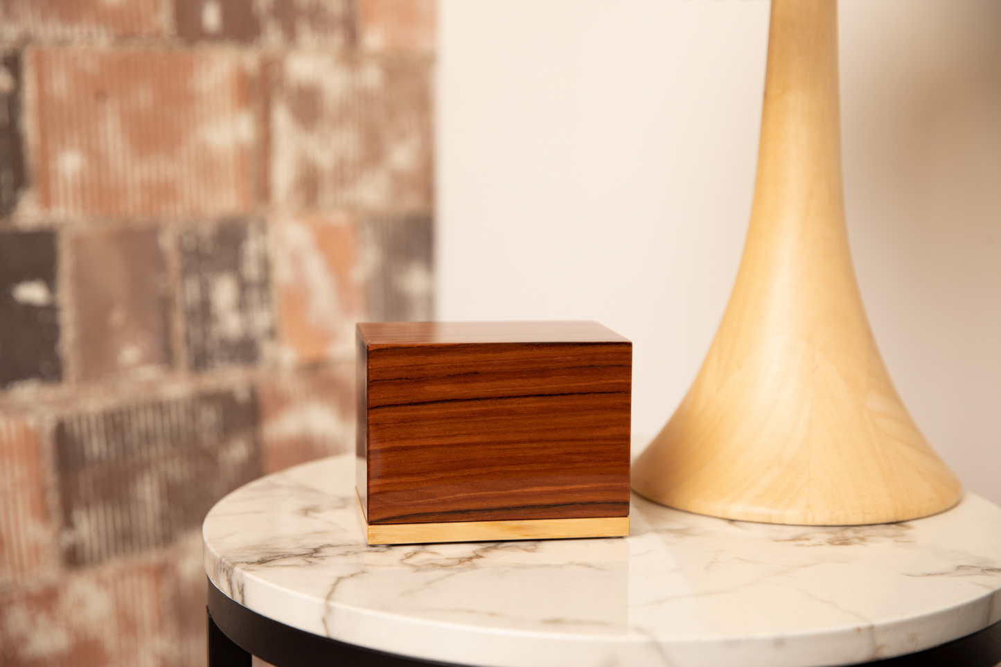 The Hudson Pet Urn in Warm Brown