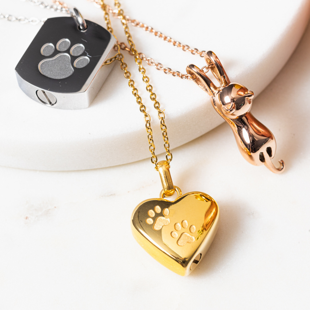 The Amore with Paws Pet Cremation Necklace