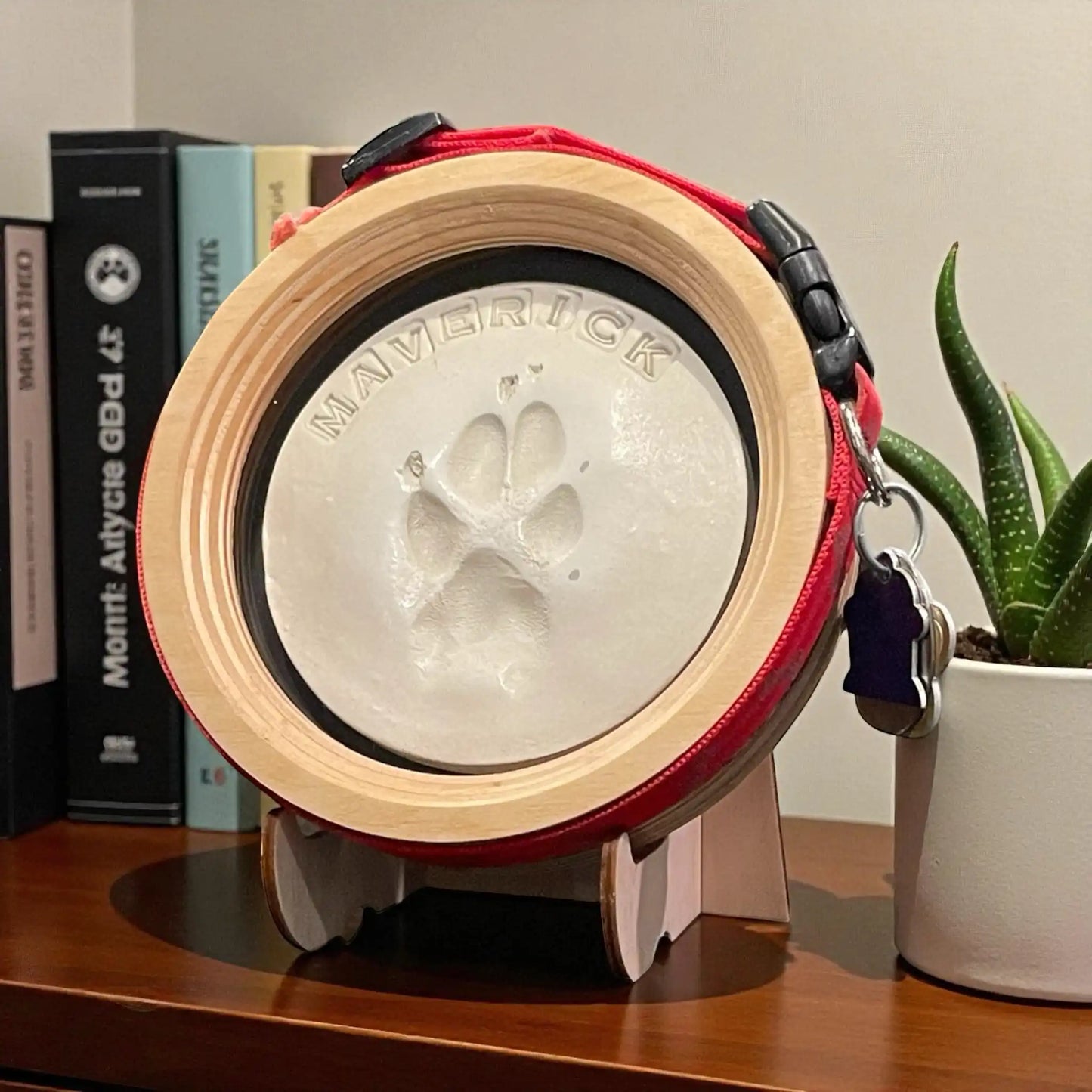 Paw Print & Collar Pet Memorial Frame Kit
