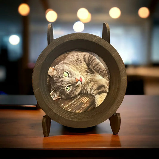 Small Black Wood Display Picture Frame Stand