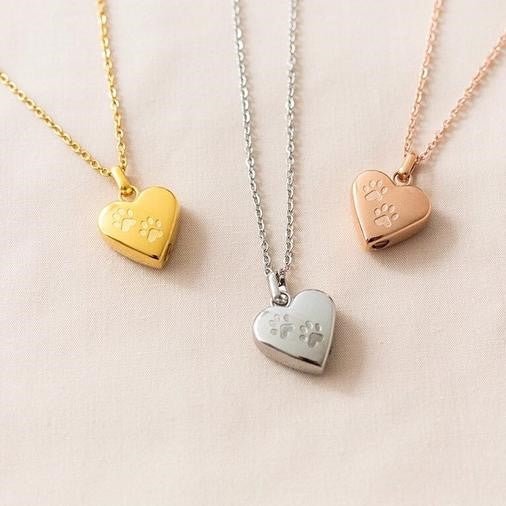 The Amore with Paws Pet Cremation Necklace - Love, Baxter
