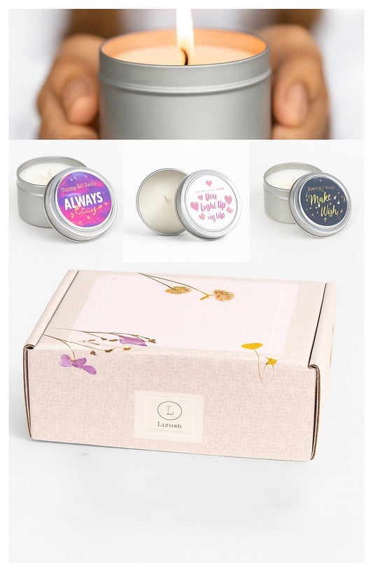 Tin Soy Candle Trio - Love, Baxter