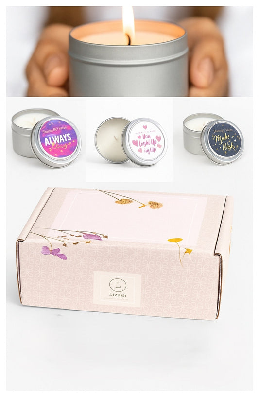 Tin Soy Candle Trio - Love, Baxter