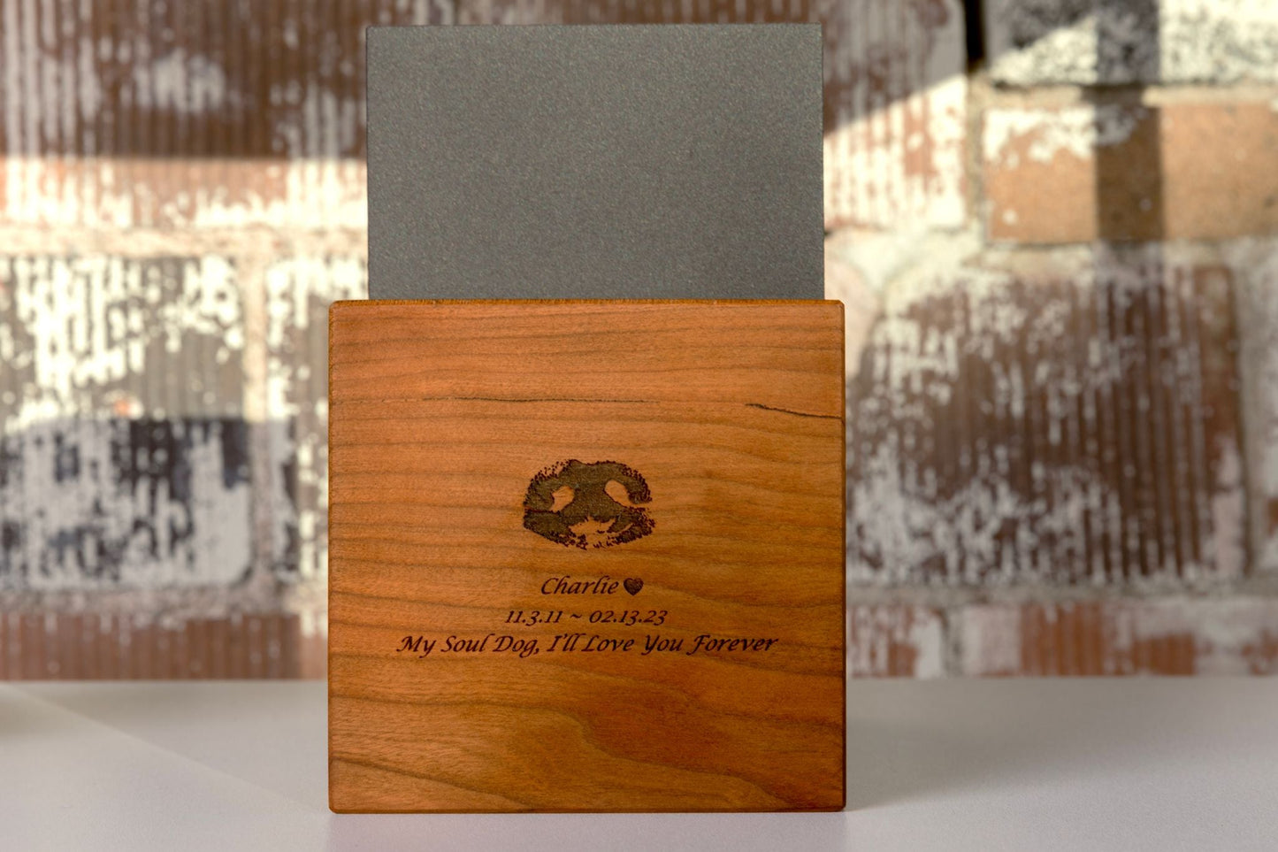 The Lenox Pet Urn in Cherry
