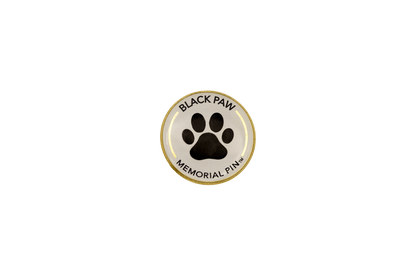 Black Paw Pet Loss Memorial Pin