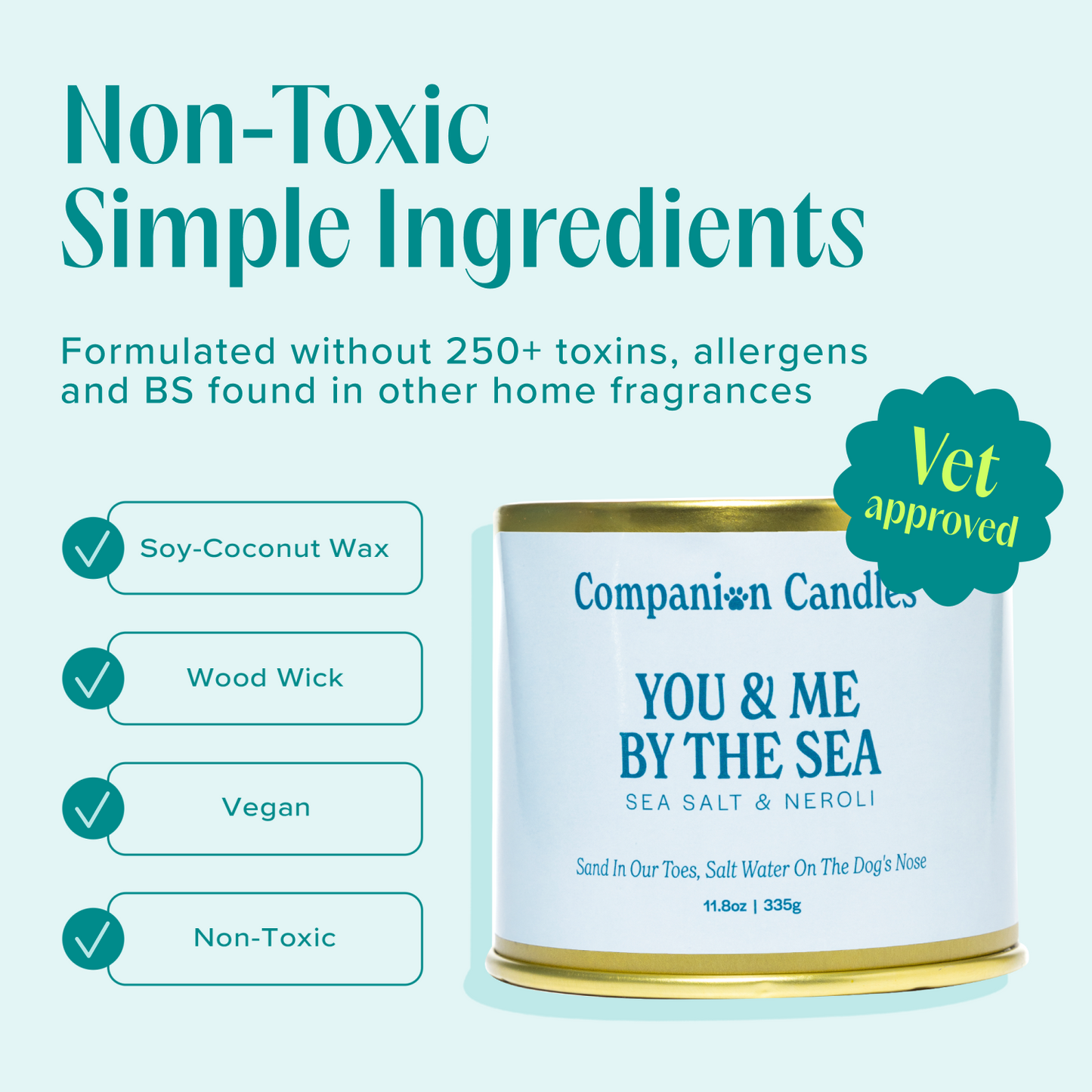 You & Me by the Sea Pet-Safe Candle