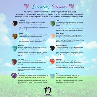 Healing Hearts Pet Memorial Candle with Keepsake Heart Stone