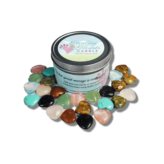 Healing Hearts Pet Memorial Candle with Keepsake Heart Stone