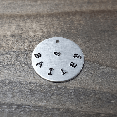 Hand Stamped Personalization for Keychain