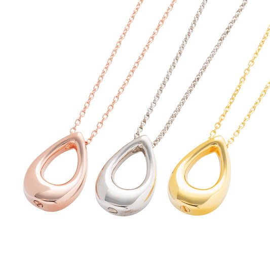 The Hollow Teardrop Pet Cremation Necklace