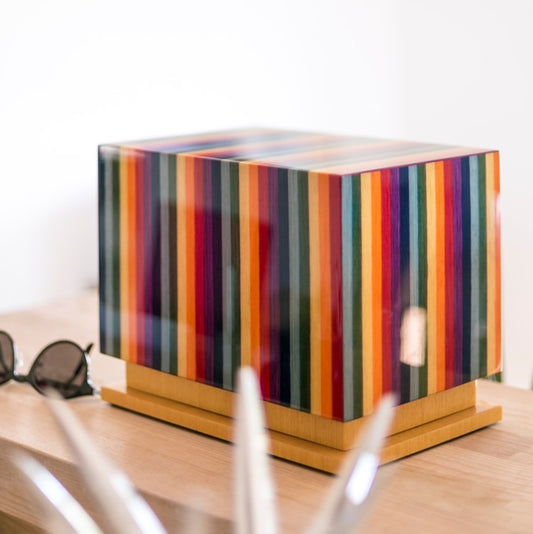 The Thompson Pet Urn in Vibrant Multicolor