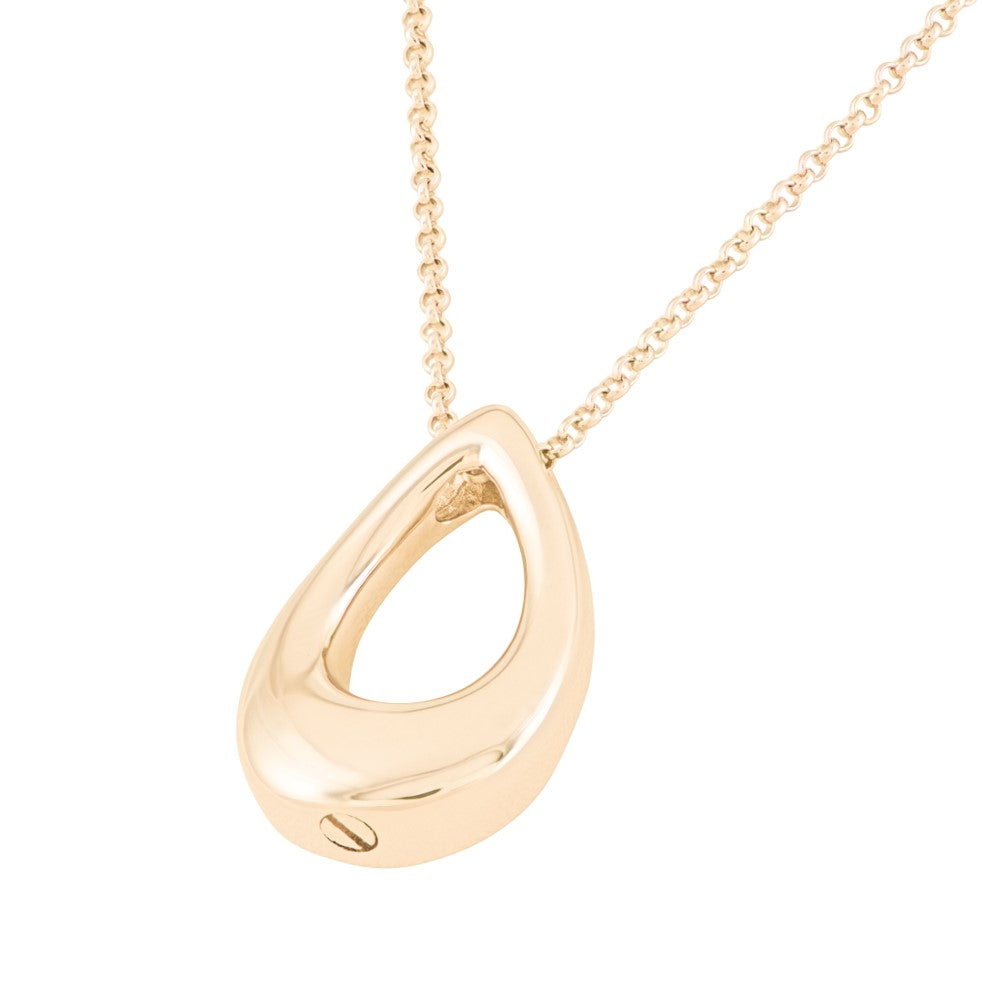 The Hollow Teardrop Pet Cremation Necklace