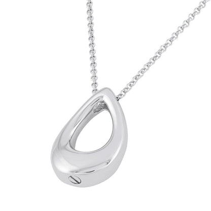 The Hollow Teardrop Pet Cremation Necklace