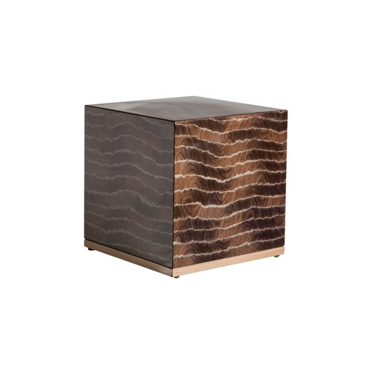 The Madison Pet Urn in Striped Brown