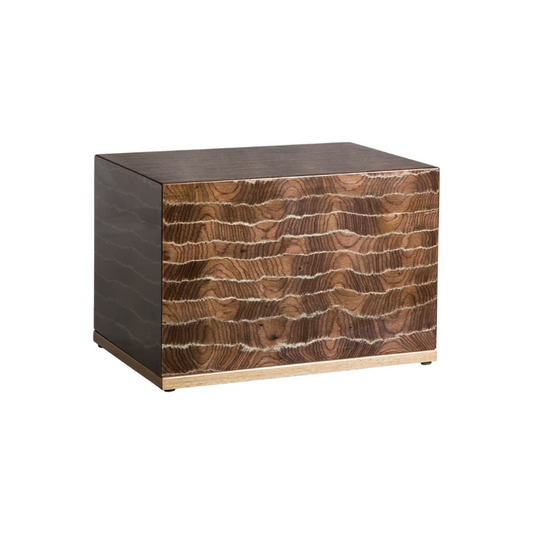 The Hudson Pet Urn in Striped Brown