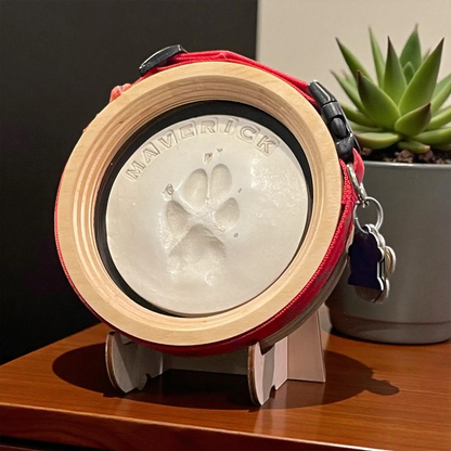 Paw Print & Collar Pet Memorial Frame Kit