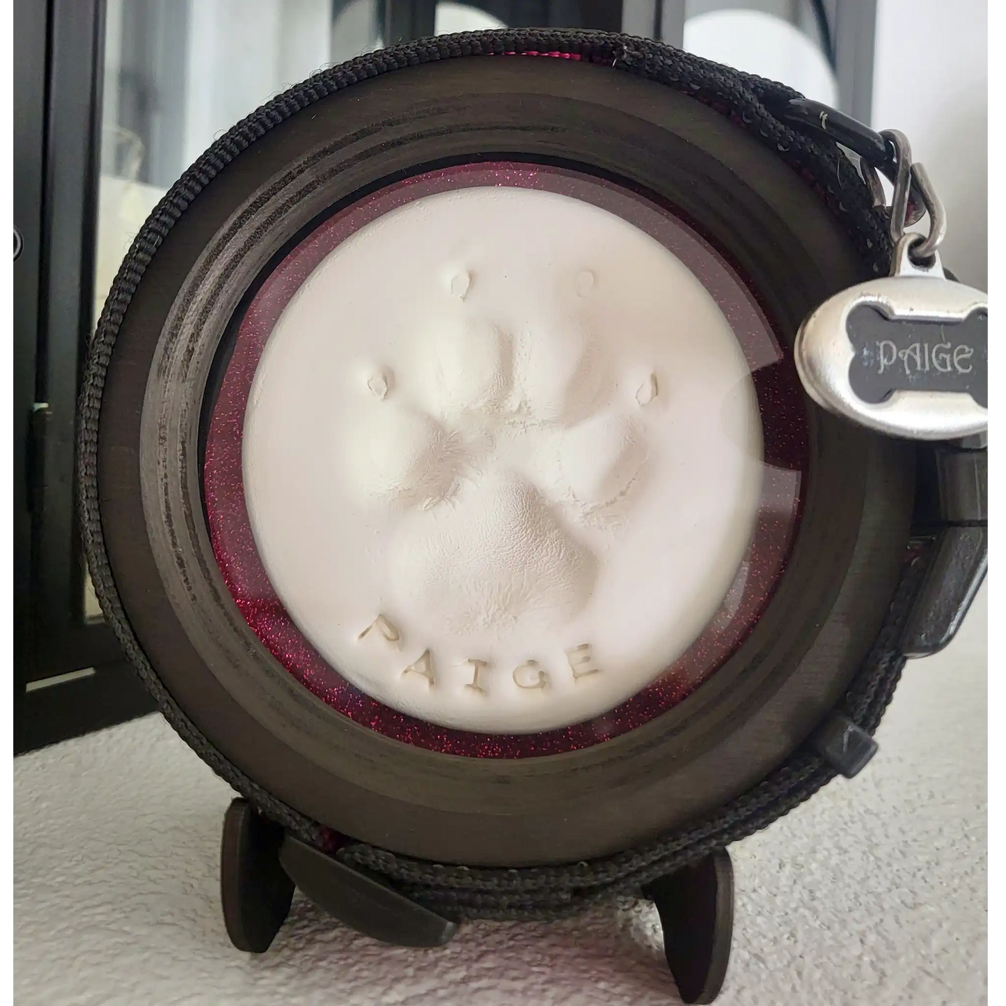 Paw Print & Collar Pet Memorial Frame Kit