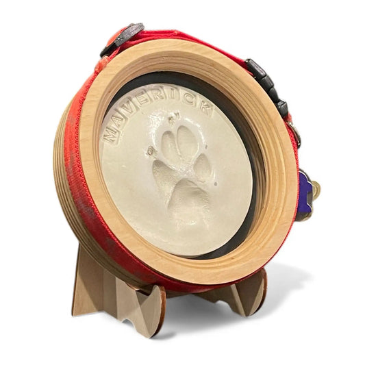 Paw Print & Collar Pet Memorial Frame Kit