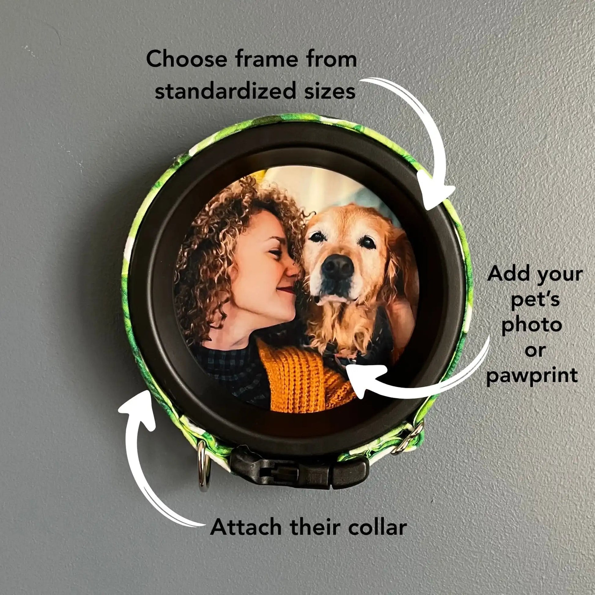 Cat Collar Picture Frame - "The Garfield" - Love, Baxter