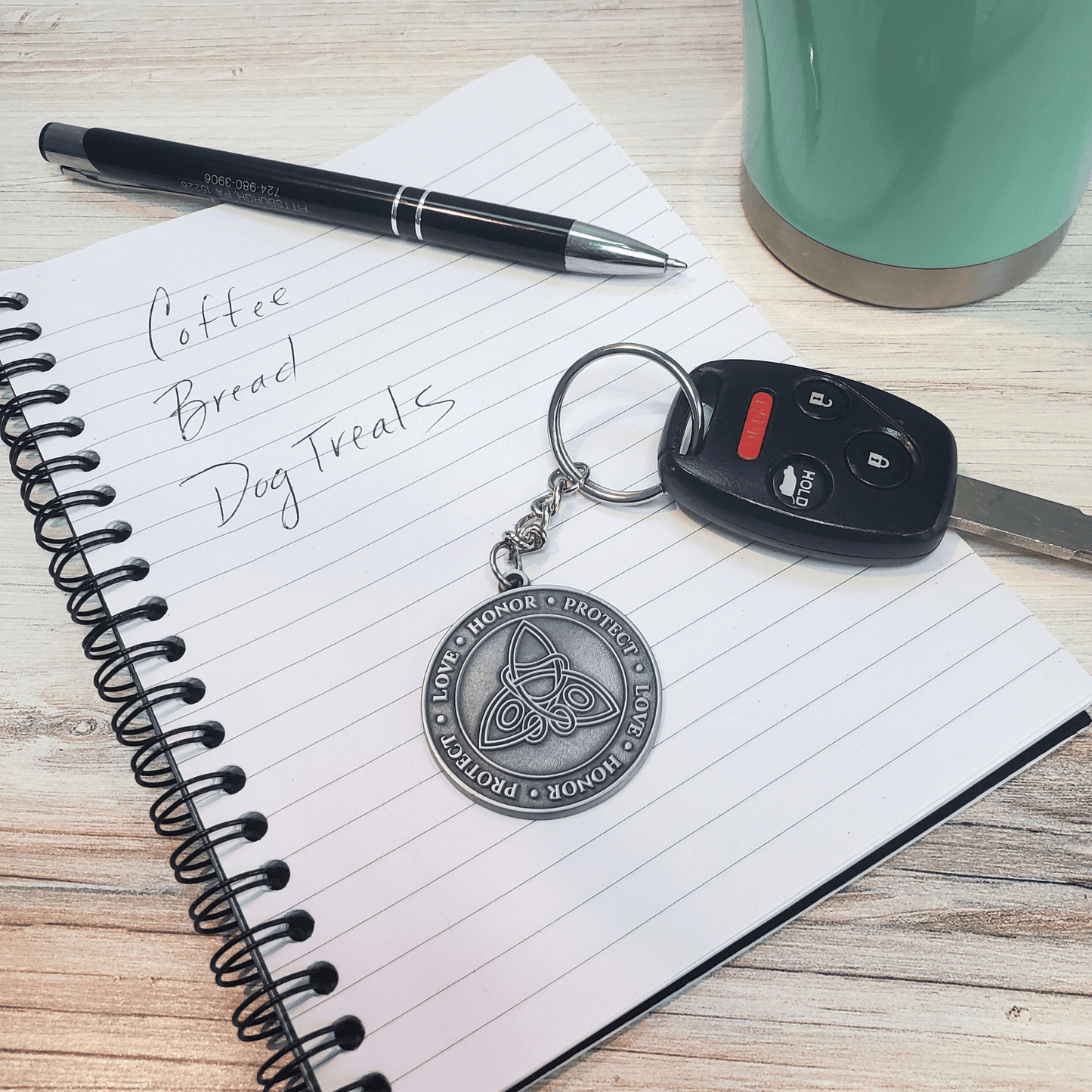 Celtic Knot Pawprint Keychain - Love, Baxter