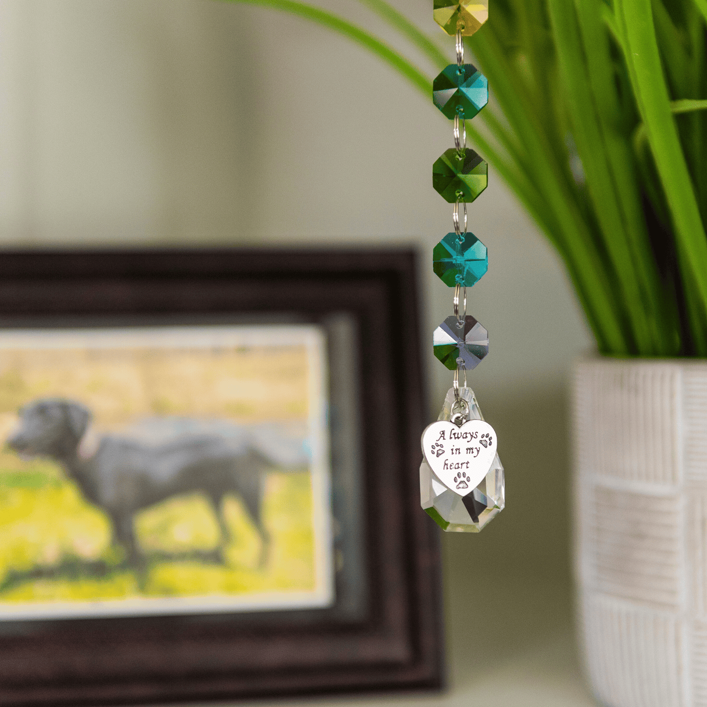 Crystal Rainbow Pet Memorial Suncatcher - Dogs & Cats - Love, Baxter