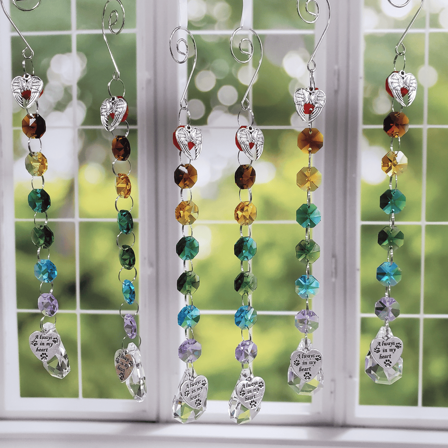 Crystal Rainbow Pet Memorial Suncatcher - Dogs & Cats - Love, Baxter