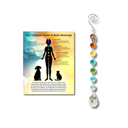 Crystal Rainbow Pet Memorial Suncatcher - Dogs & Cats - Love, Baxter