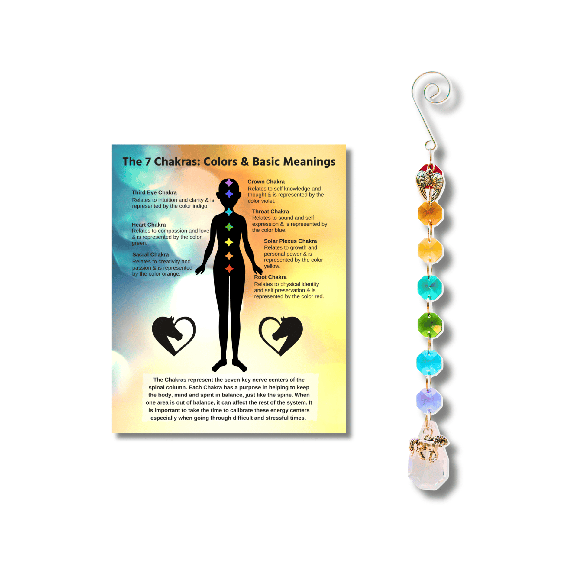 Crystal Rainbow Pet Memorial Suncatcher - Horses - Love, Baxter