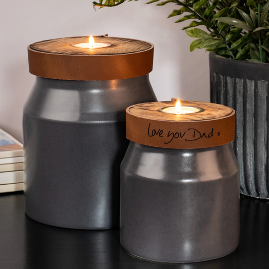 The Parker Candle Pet Urn in Slate Grey