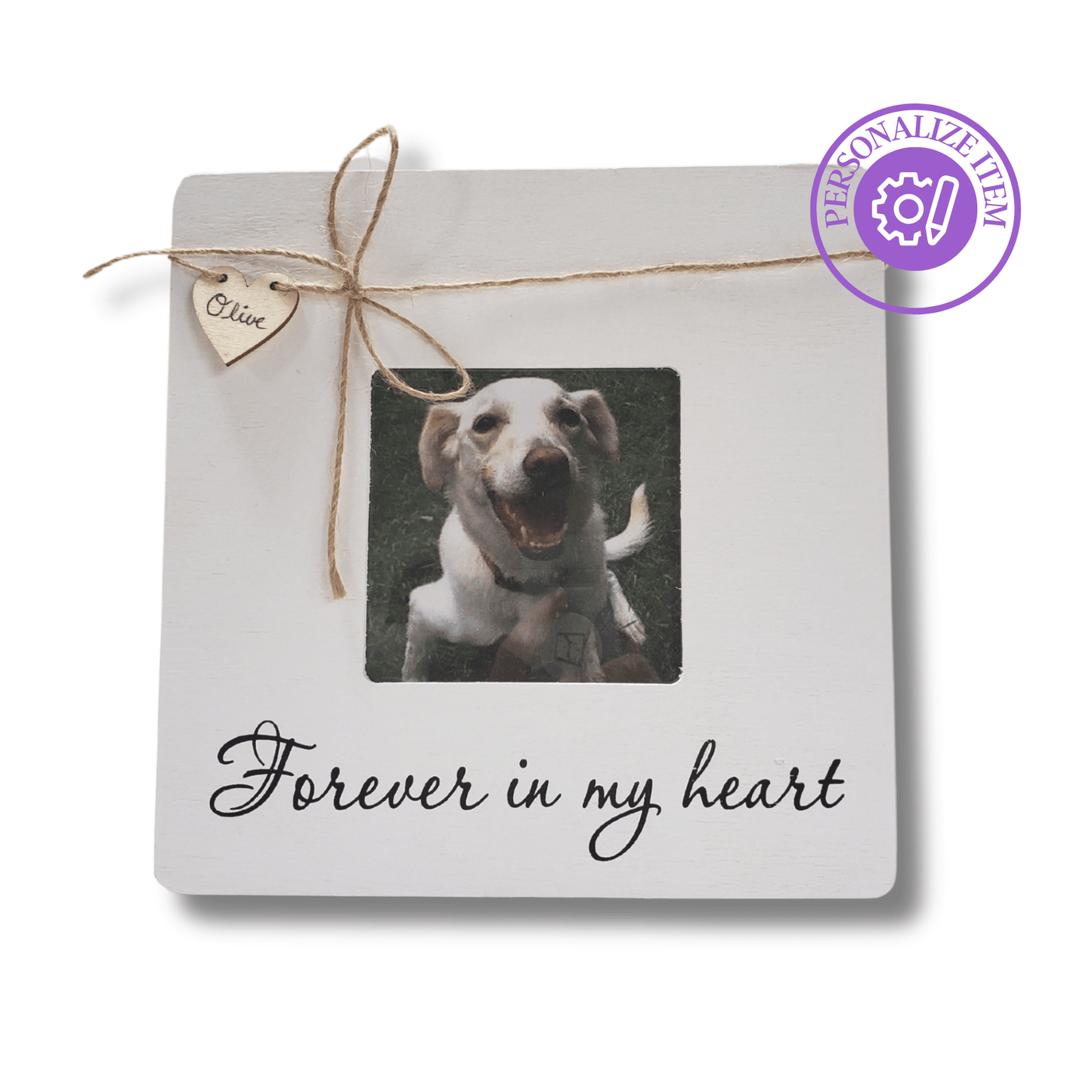 Forever In My Heart Pet Loss Picture Frame - Love, Baxter
