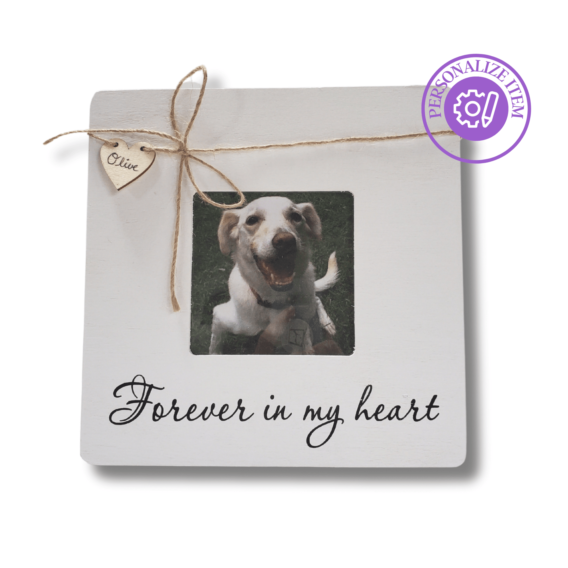 Forever In My Heart Pet Loss Picture Frame - Love, Baxter