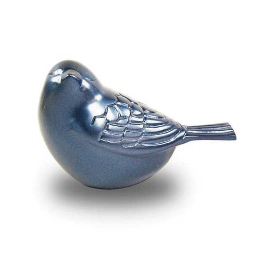 The Lucy Songbird Keepsake Pet Urn in Light Blue