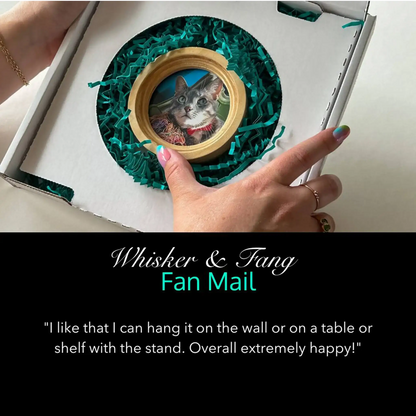 Cat Collar Picture Frame - "The Garfield"