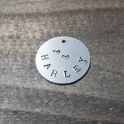 Hand Stamped Personalization for Keychain - Love, Baxter