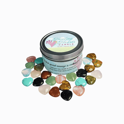 Healing Hearts Pet Memorial Candle with Keepsake Heart Stone - Love, Baxter