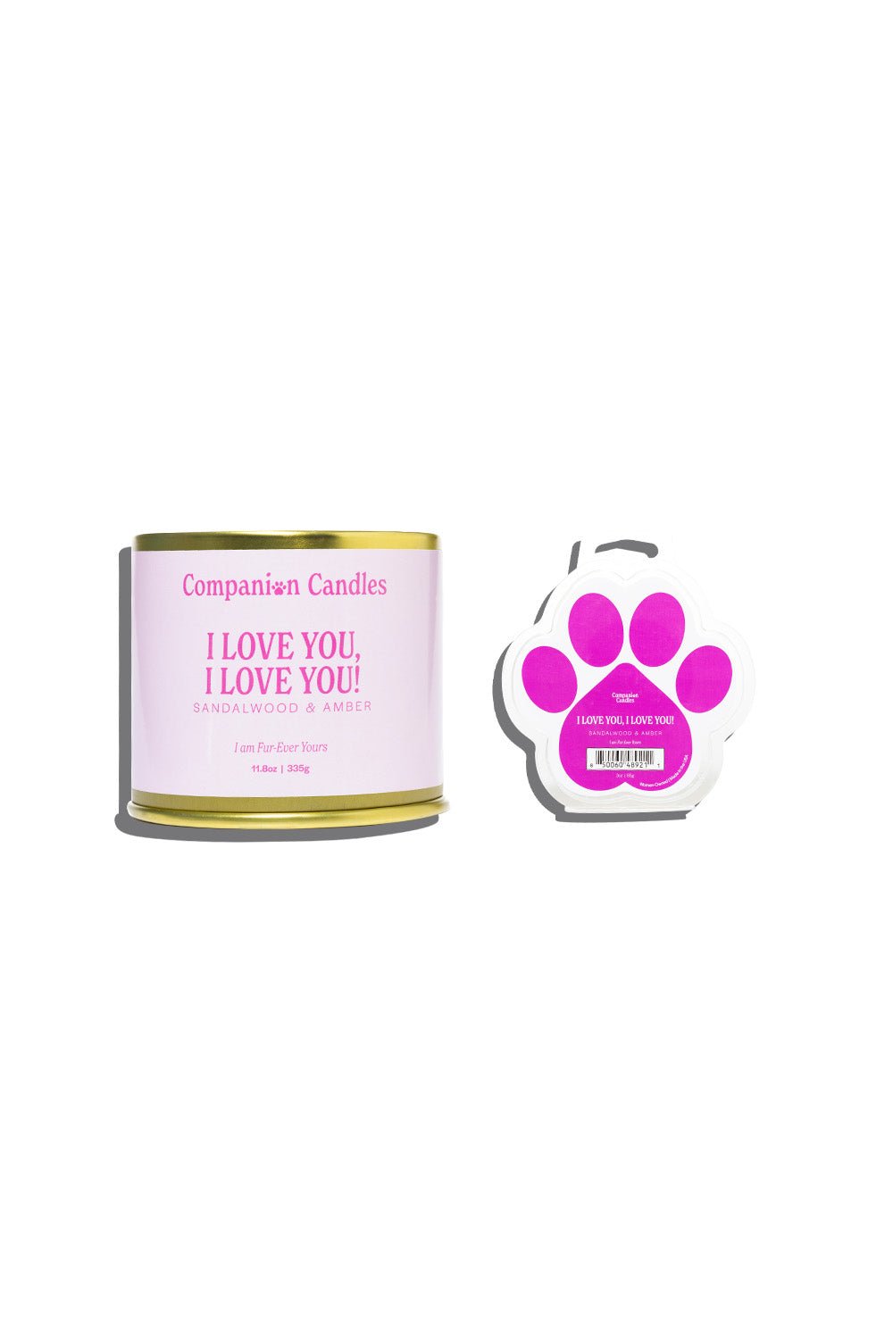 I Love You, I Love You! Pet - Safe Dream Candle Duo - Love, Baxter