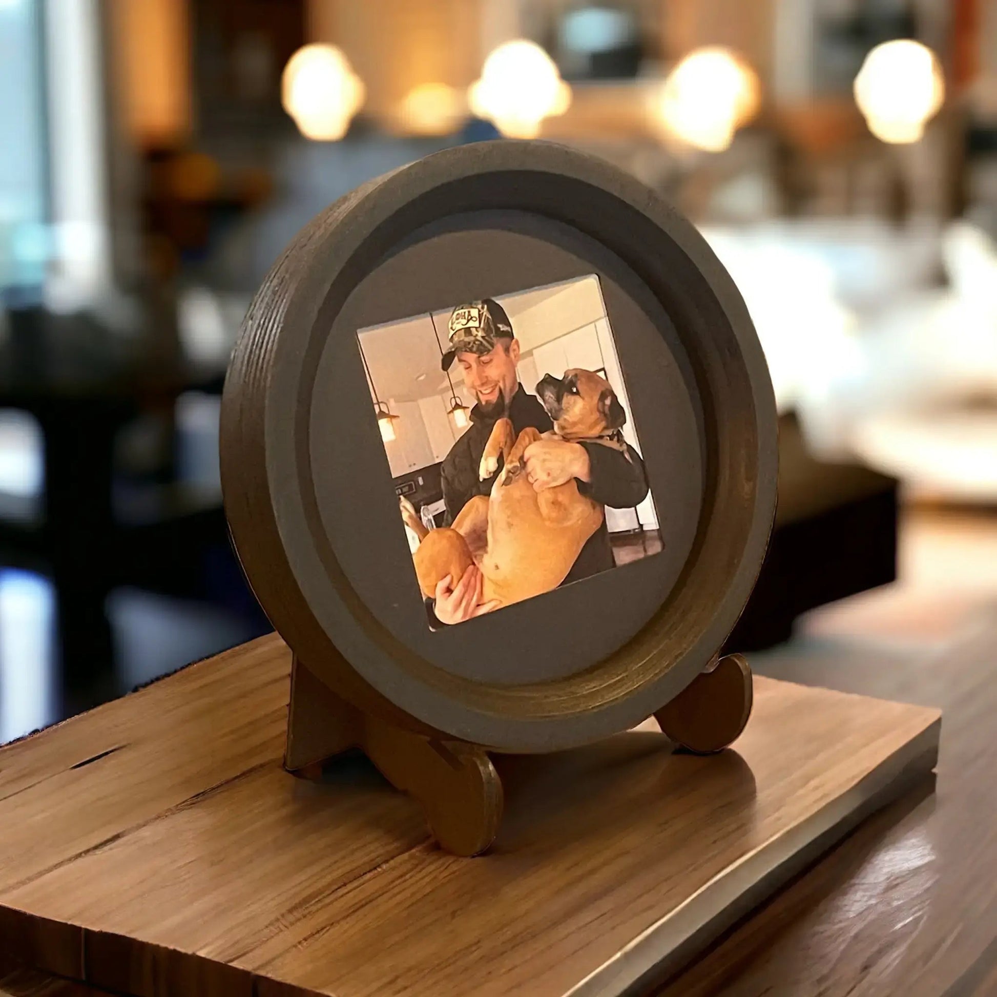 Medium Dog Collar Picture Frame - "The Beagle" - Love, Baxter