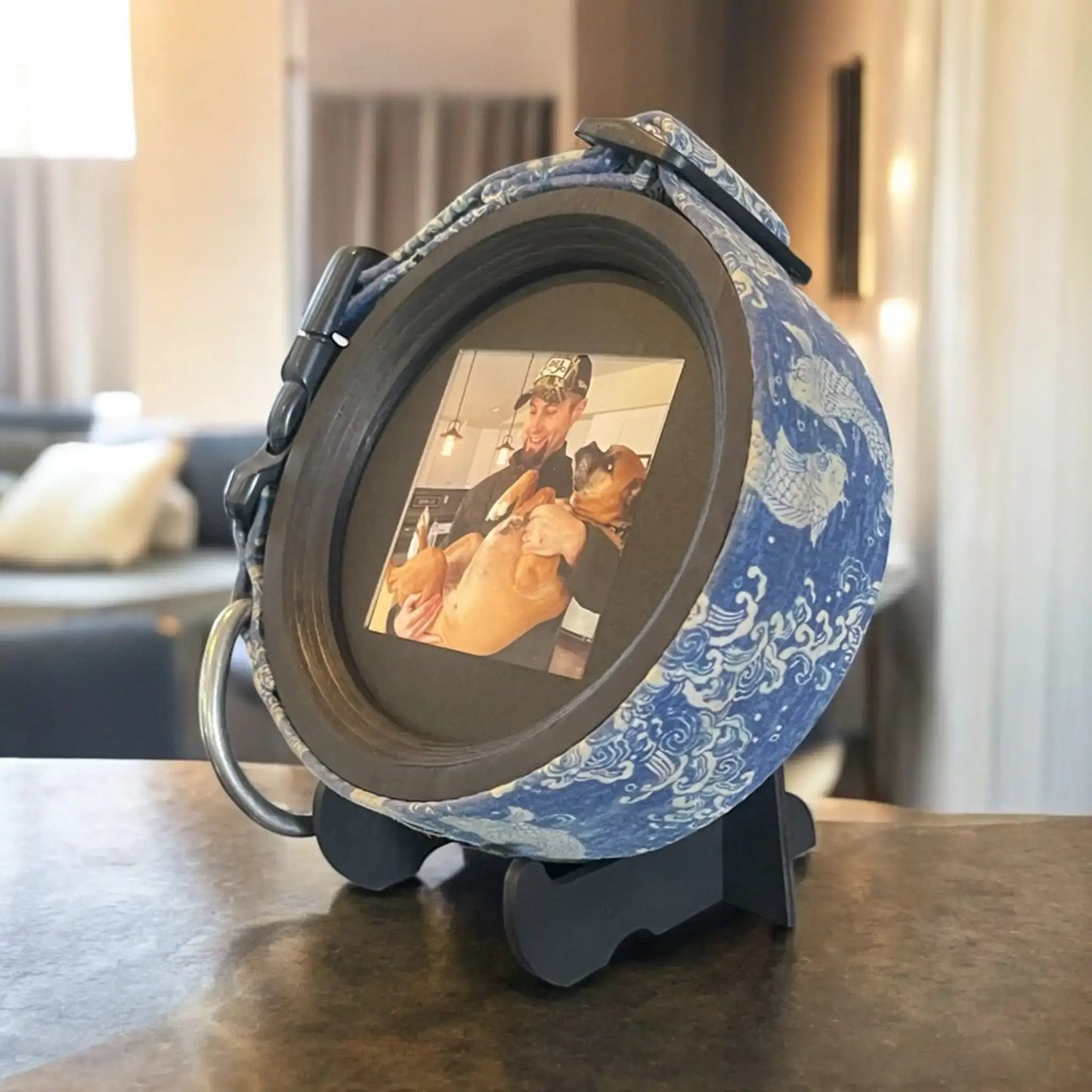 Medium Dog Collar Picture Frame - "The Beagle" - Love, Baxter